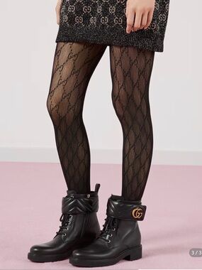 Black Gucci Logo Socks